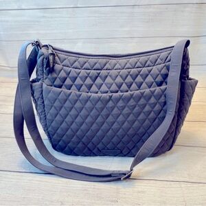 Vera Bradley Quilted Crossbody Bag in Dark Gray